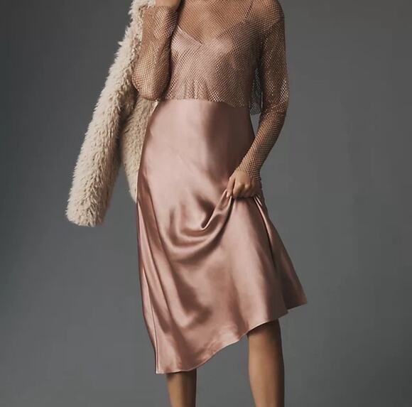 Anthropologie Dresses & Skirts - Dolan Satin Slip Maxi Dress Size Large